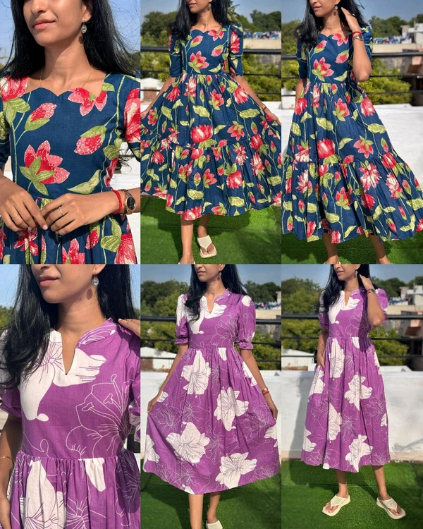 Introducing Beautiful prints of pure and rich Soft Cotton - Fuchsia Pink, M