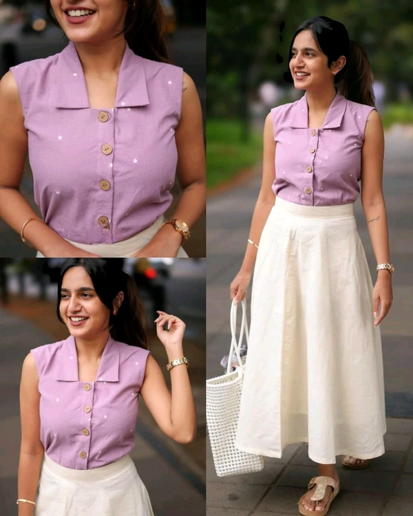 Trendy Summer Special New Skirt & Top Combo - L