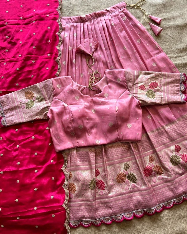 Grand Festivel Ready toWear Lehengha - Pink, Free Size