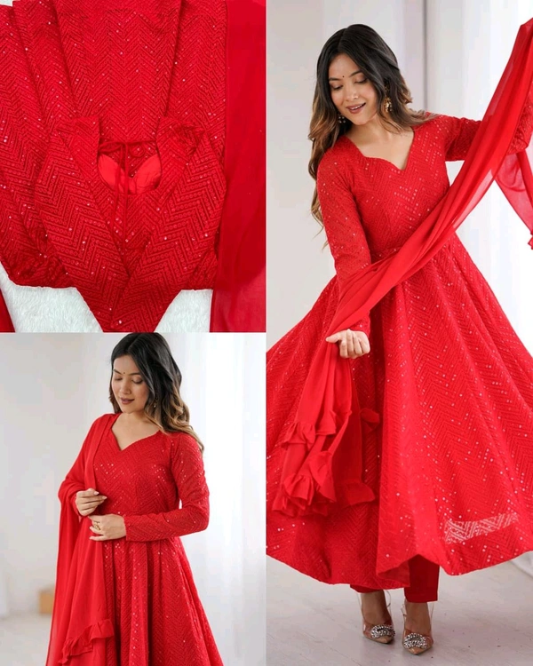 Trendy New Anarkali Arrives Fully Stitched Ready to Wear - M