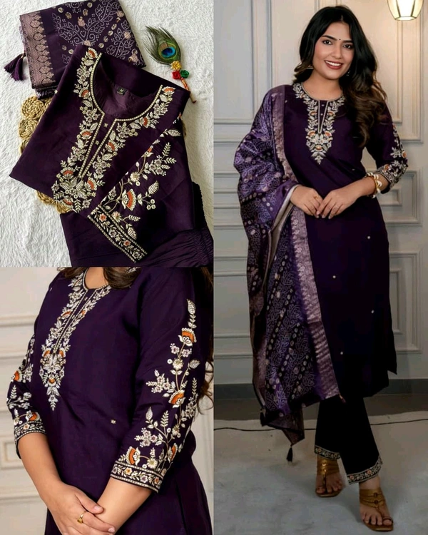 Trendy Launching New Designers Kurti Pent Dupatta Set
- XL
