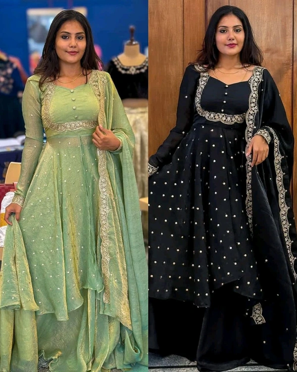 Unveiling Our Stunning Cape Top in Radiant Colours, Paired With a Skirt And Dupptta A Standout Ensemble For Wedding Function, Offering Elegance For Any Function Or Party! ✨
- Beryl Green, S