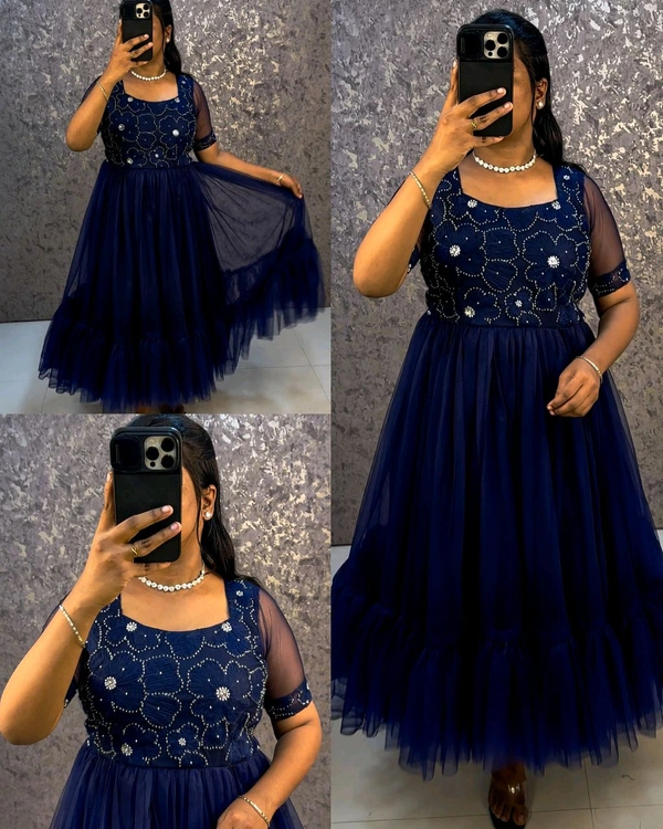 Launching Barbie doll frocks for upcoming diwali - Blue, 5XL