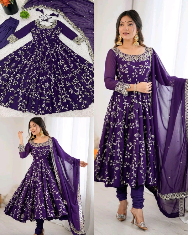 Trendy Women’s Ethnic Anarkali Gown Fully Stitched & Ready to Wear
- Pigment Indigo, XL