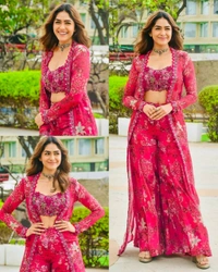 Designer Sharara Set - Cherry Pie, S