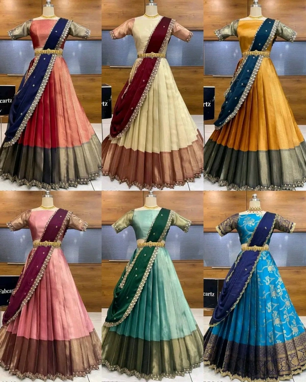 South Indian Style Half Saree
- Pink, Free Size