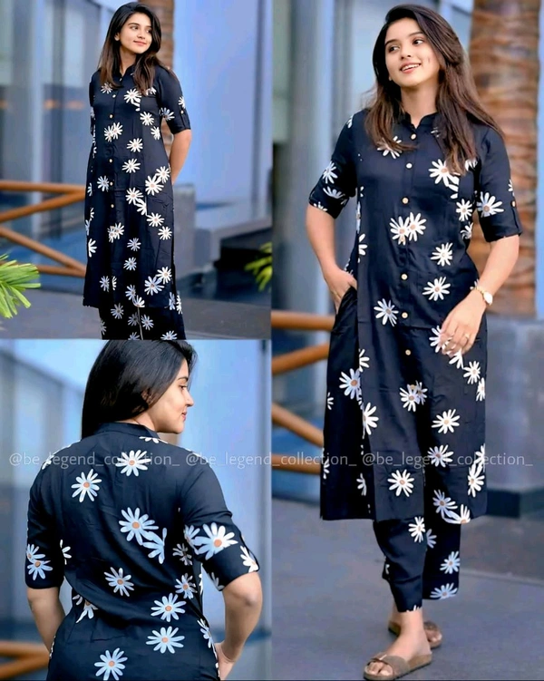 Trendy daily college & office wear Co-ord Set outfit relaxed & comfort fit
- S