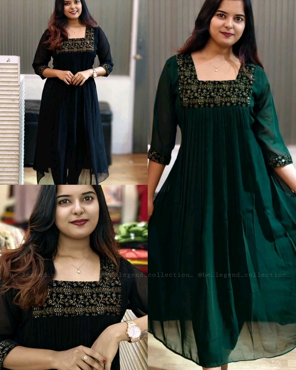 Trendy Special Launching Beautiful Handwork Kurti - Maroon, M