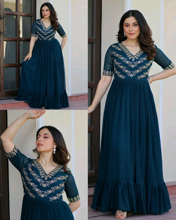 PREMIUM READYMADE DESIGNER GOWN COLLECTION
- Prussian Blue, 2XL
