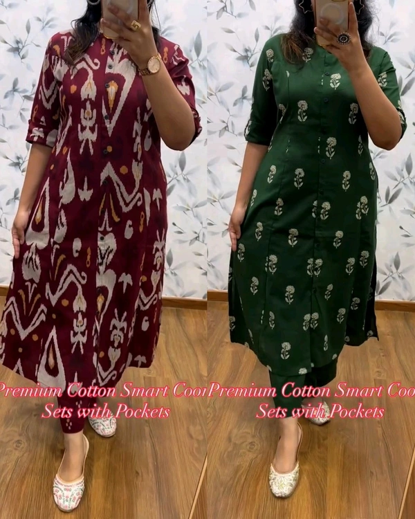 Premium Cotton Coord Sets with Both Side Pockets - Cyprus, S