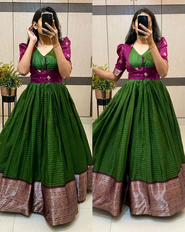 Trendy Super hit long gown with koti - L