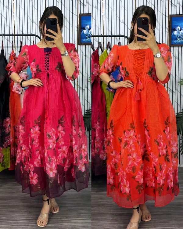 Blooming with beauty in this elegant floral print dress - Wild Watermelon 1st, XL