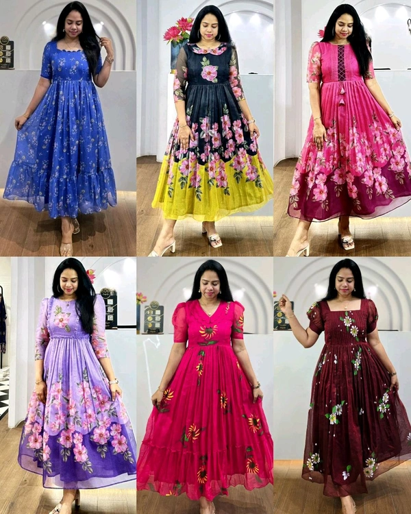 Blooming with beauty in this elegant floral print dress - Hibiscus, S