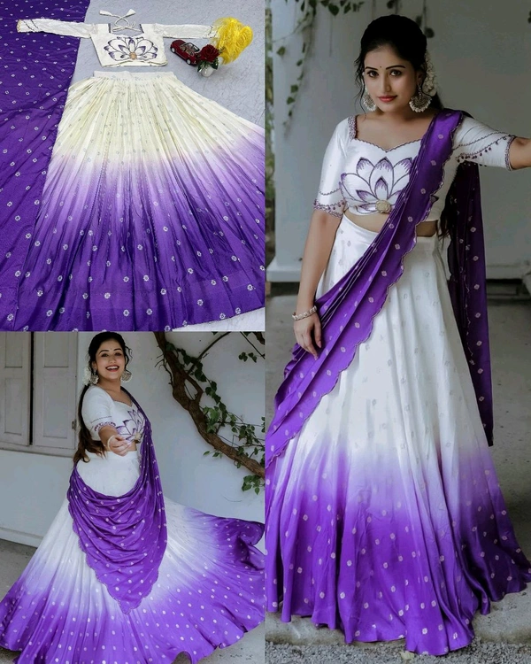 Trendy Launching Beautiful Lehenga - L, Electric Violet