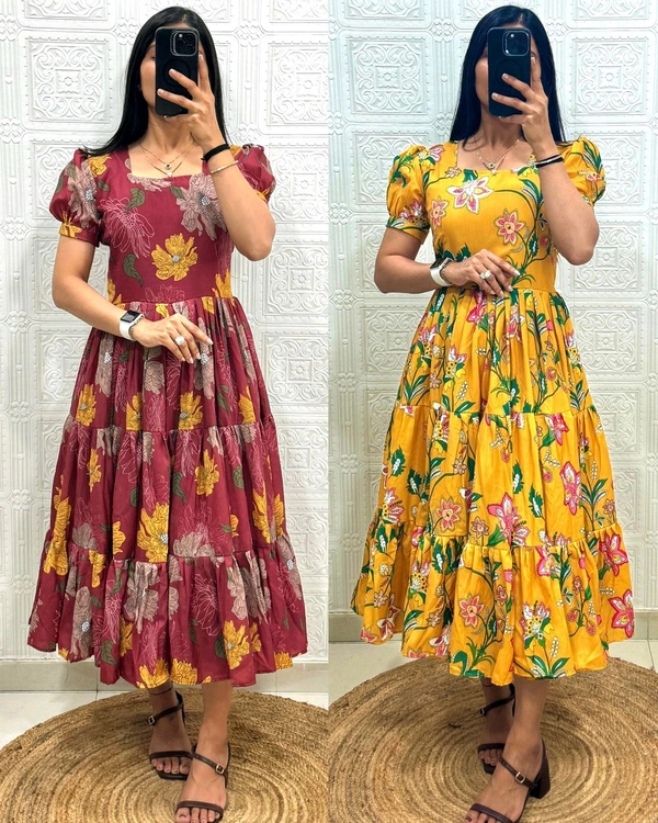 Trendy Bueatiful Maxi - Yellow, S