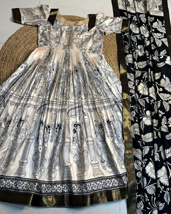Launching Telugu Bigboss Ritu choudhary kalamkari Anarkali + Dupatta Recreation 😍 - 4XL