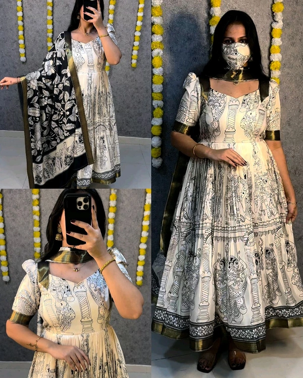 Launching Telugu Bigboss Ritu choudhary kalamkari Anarkali + Dupatta Recreation 😍 - 5XL