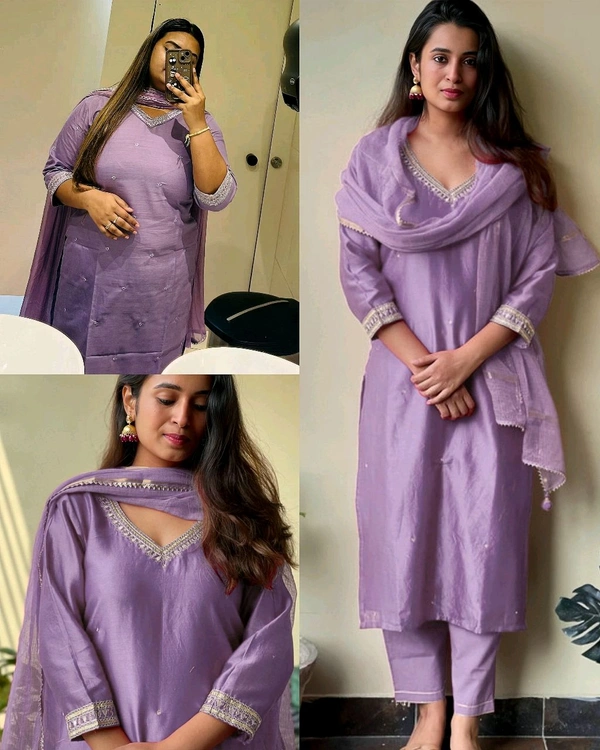 NEW COTTON SILK KURTI SET - 2XL, Mavue