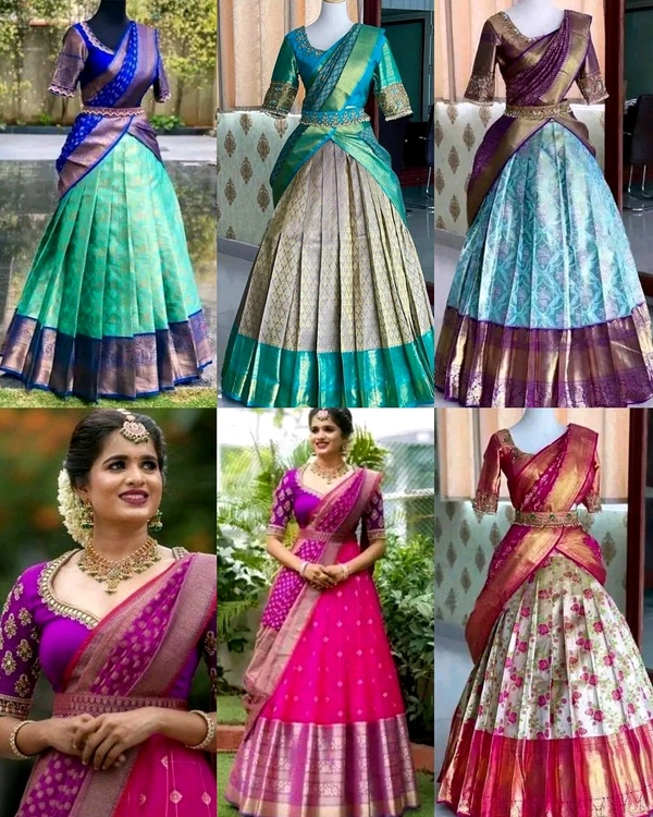 TRADATIONAL HALF SAREE LEHENGA CHOLI - Blue 1st