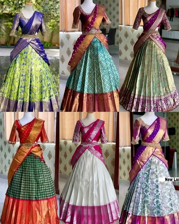 TRADATIONAL HALF SAREE LEHENGA CHOLI - Jungle Mist