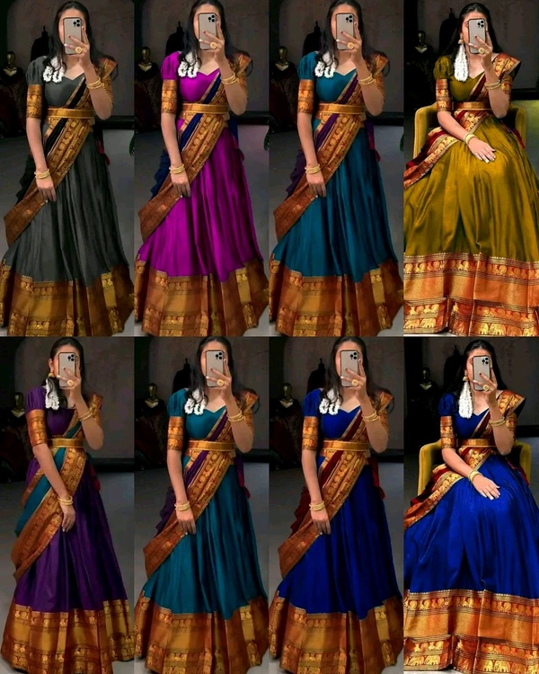 TRADATIONAL HALF SAREE LEHENGA CHOLI - Fuchsia Pink