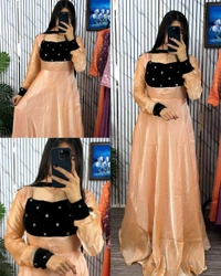 Super Trendy Beautiful GOWN+ DUPTTA😍 - 3XL, Cafe Royale