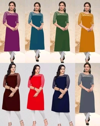 Daily Wear Kurti - White, L