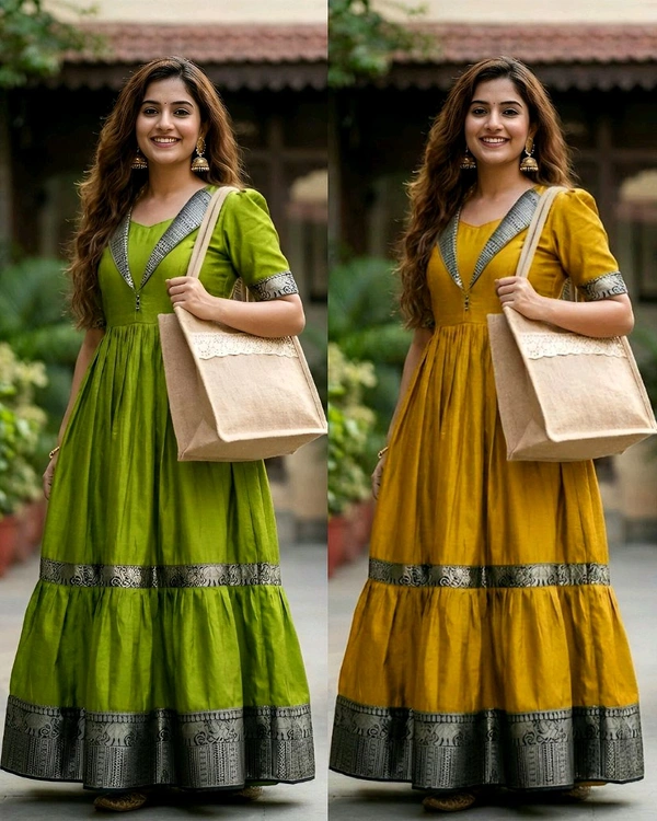 Introducing New Designer Collection JACKET COLLAR GOWN
- XL, Cucumber