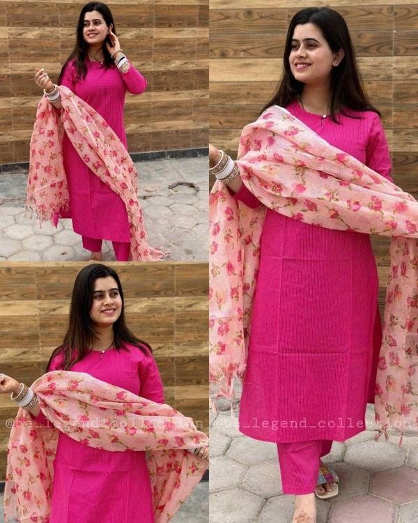 Attractive Rayon Kurti Palazzo With Kota Doori Duppatta Set - 2XL