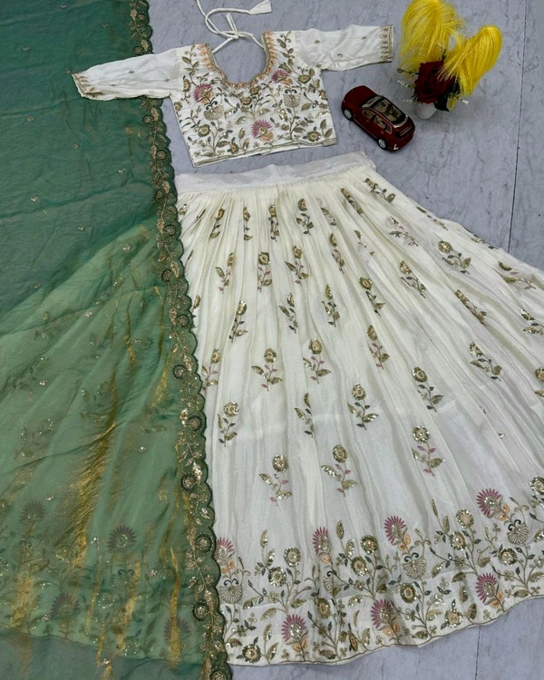 Launching Wedding wear Lehenga Choli With Cancan
- 2XL, Green