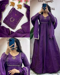 Beautiful Designer Ethnic Gown With Dupatta - XL, Totem Pole