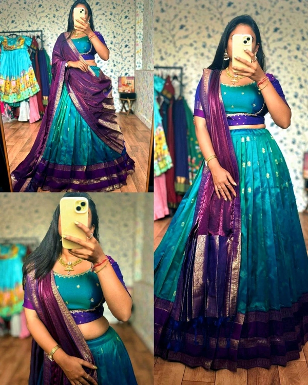 A perfect blend of rich tones that makes you look effortlessly elegant for festive and wedding occasions
- L, Purple