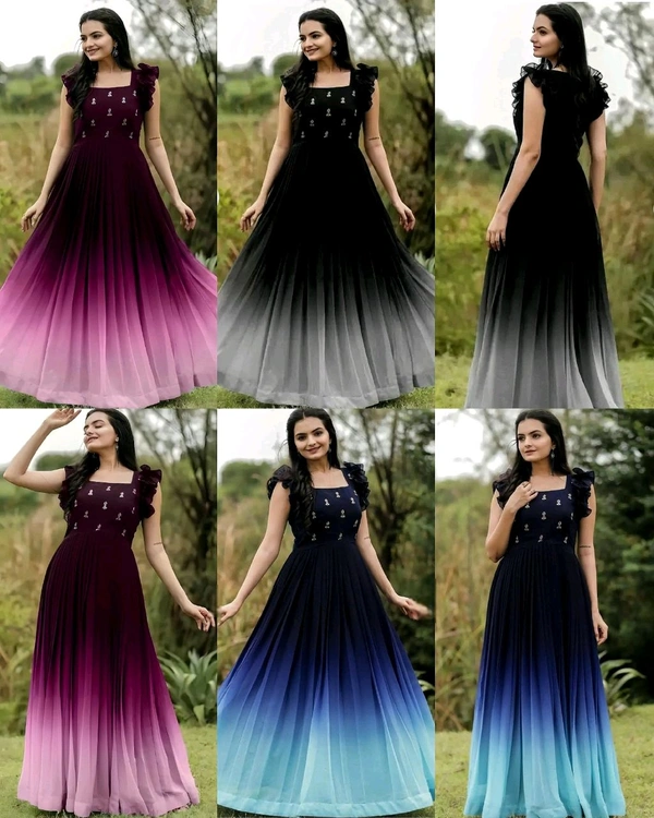 Trendy Graceful Women Gowns - S, Navy Blue