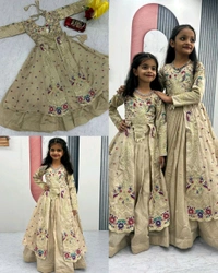 Launching Trendy Peacock Design Festival Special Crop Top with Shrug - 6 to 7 Age, Pigment Indigo
