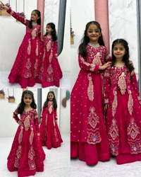 Launching Trendy Peacock Design Festival Special Crop Top with Shrug - 7 to 8 Age, Pigment Indigo