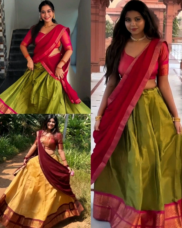 South Indian Traditional Half Saree - Mandy