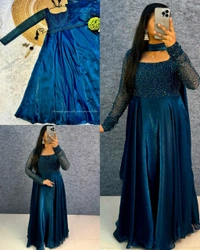 Trendy perfect party wear for upcoming festivals and functions, Extra adding dupatta and belt for looking style change multiple ways 🥳 - M, Pigment Indigo
