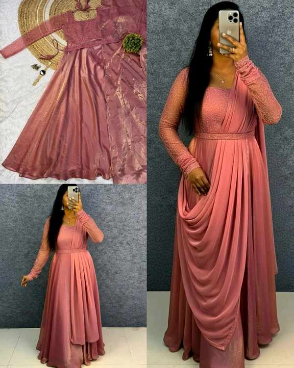 Trendy perfect party wear for upcoming festivals and functions, Extra adding dupatta and belt for looking style change multiple ways 🥳 - XL, Pigment Indigo