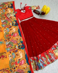 Launching Wedding wear Lehenga Choli With Cancan - M, White