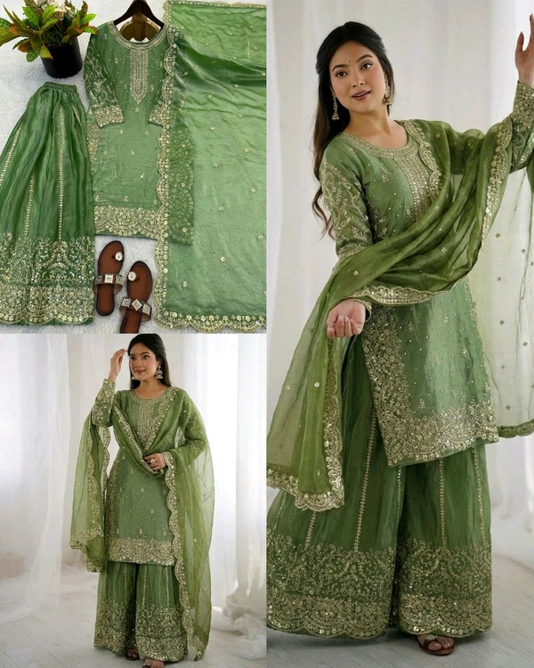 Eid ๐ Collection Heavy Embroidery Sequence Work Top-Bottom And Dupatta Set Fully Stitched Ready To Wear ๐ฅ๐๐ฅฐ
- XL, Purple