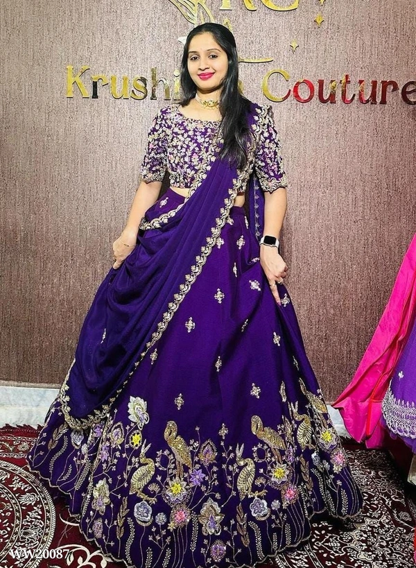 Beautifully Full Stitched Embroidered Designer Lahenga Choli For Marriage/Festive Season    - 2XL