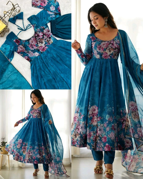 Beautiful look outfit is perfect for upcoming festivities and weddings - M, Congress Blue