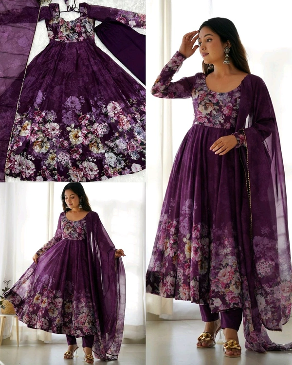 Beautiful look outfit is perfect for upcoming festivities and weddings - XL, Purple