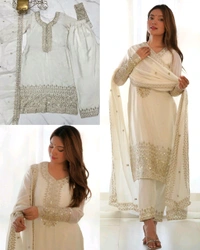 Trendy Beautiful Anarkalis Full Set
- 2XL, White
