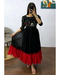 Stylish Beautiful Handwork Gowns
- S, Blue