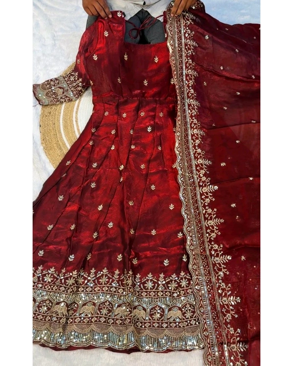 NEW Launching Designer Party Wear Look Collection - 2XL, Bright Red