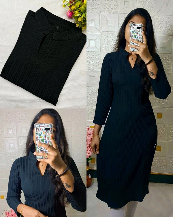 Popcorn kurti - Black, S