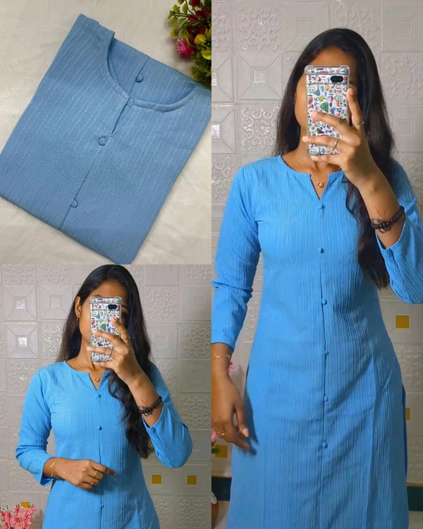 Popcorn kurti - Steel Blue, S