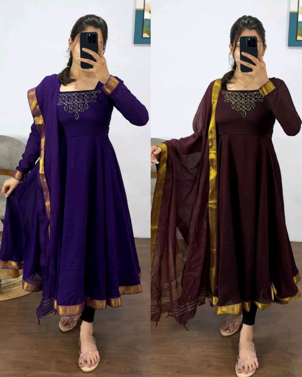 Gown With Dupatta - Be legend Collection