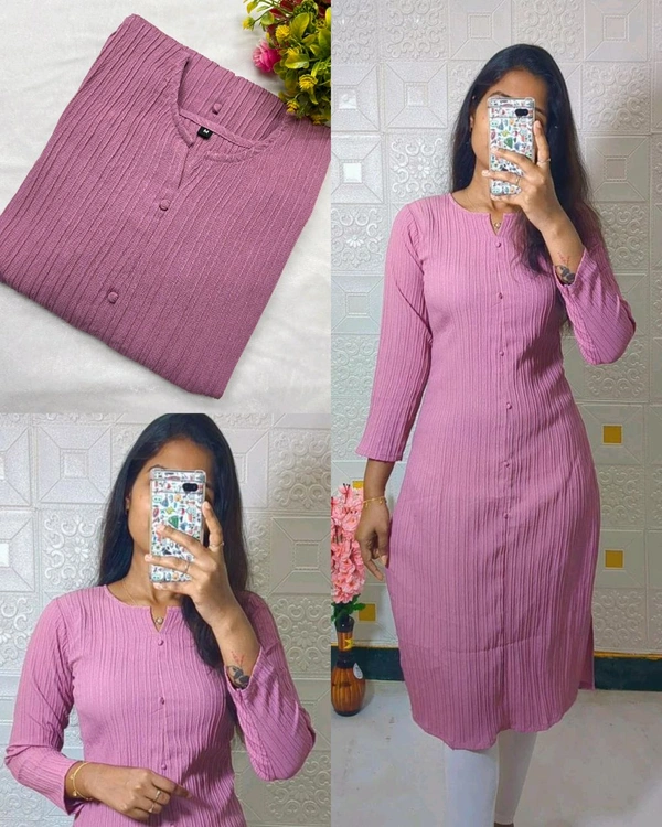 Popcorn kurti - Pink, L